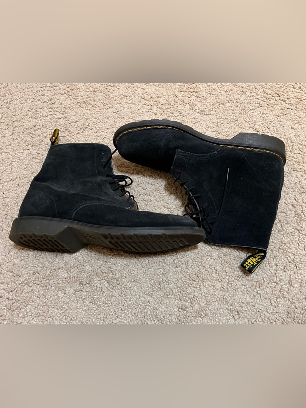 Dr. Martens Black Suede Jeffery Boots